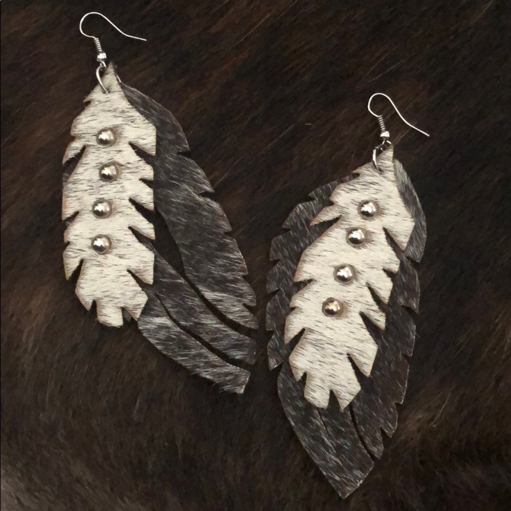 Earrings; Hairon studded